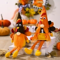 Dan zahvalnosti Turska Plish Gnome Long Leg Lift ukras za lutke Halloween Jesen Festival Poklon Početna