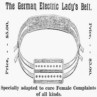 Električni pojas. Namerička reklama za patentnu medicinu, kasnog 19. veka, za Električni pojas zajednički