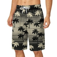 Eashery Shorts za muškarce Ljetne plažne kratke hlače Slim Men Hotcks Crni medij