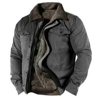 Rancher jakna Muška zip up duhovinska kapuljača sa jakim zimskim duksevima obložena topla jakna jakna