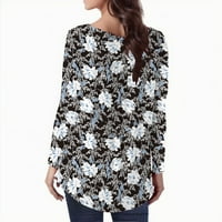 Bluza Fabiurt za žene Ležerne prilike ženske košulje sa dugim rukavima od tiskane majice TOP modni modni