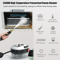 2500W prijenosni ručni stroj za čišćenje pare visoke temperature, stroj za čišćenje pare sa glavama i rukavicama za četkicu za kuhinjski namještaj Kupatilo