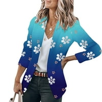 LowRofile Blazers odijelo jakne za žene Ležerne prilike na dugim rukavima Cardigan Rad Regular Fit Business