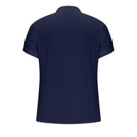 Mišićne majice za muškarce Ležerne prilike pune boje kratkog rukava dolje Slim Fit Work Teses majica
