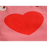 Bangyeer Newborn Baby Romper Heart Print Crotch Snaps kim senentine za Valentinovo