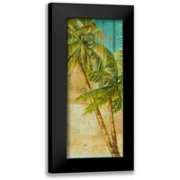 Pinto, Patricia Crni moderni uokvireni muzej Art Print pod nazivom - Palmove na plaži I