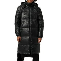 Leey-World Muški zimski kaputi Muška jesen i zimski kaput jakna velike veličine pune boje dugi pamučni
