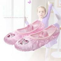 Rosarivae Satin Baletne organe cipele Veze za vez za vez od joga cipele Sole plesne cipele za dječje