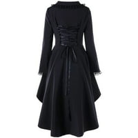 Dame Gothic Jackets Vintage, Steampunk Carcoat za žene Dugi rukav Nepravilni rov Halloween Vampire Overcoat