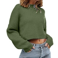 Koaiezne novi proizvodi O vrat Dugim rukavima dugih rukava Čvrsta boja Ležerne prilike guste guste pulover