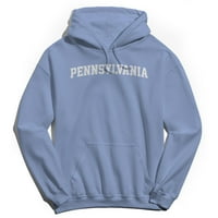 Pennsylvania grafički svijetlo plavi muški pamučni pulover Hoodie