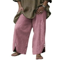 Avamo dame širokih pantalona za noge Djevojke Yoga Palazzo Loose hlače Žene Ležerne prilike bager elastične struke Duge pantalone Solid print Harem hlače 2xl