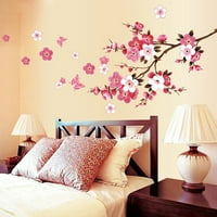 Soba breskva cvjeta cvjetni leptir zidne naljepnice vinilne umjetničke naljepnice Decor Mural