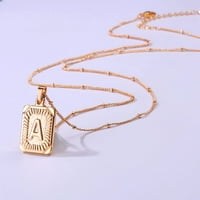 ZLATNE Slojevi za početne ogrlice za žene Daintty 14K pozlaćeni lanaccrip ogrlica ručno izrađenih kvadratnih