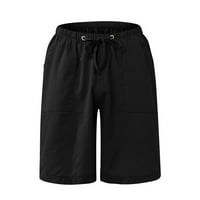 Akiihool kratke hlače za muškarce muške kratke hlače elastične škare za struku sa džepovima sa zatvaračem