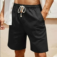 Muške posteljine kratke hlače Pamučna lagana vježba Ležerna teretana Yoga ljetni plažni kratke hlače