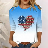 Aaiaymet ženske majice Četvrta jula Košulja Žene Ležerne prilike za neovisnosti za neovisnost Pogodna