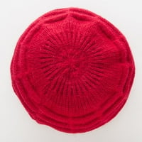 Puuawkoer vunena francuska beretka Čvrsta boja Beretka vuna Jacquard prugasta pletena slatka šešir pogodan