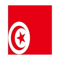 Kućne udobnosti - Zastava Tunisa - Živi obloge slikara Ispis laminiranog plakata sa svijetlim bojama