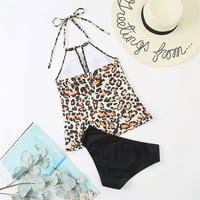 Bikinis za ženske leopardske kupaćim kostima za žene u šupljim kupaćim kupaćim kupaćim kostima za žene
