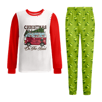 Podudaranje obiteljske božićne pidžame Set za spavanje Božić Buffalo Plaid Stripes ispisana dječja djeca-odrasli-kućni