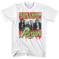 Poison Rock Band World Tour Tour i majica za odrasle u krvi Tee Tee
