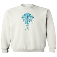 Plava meduza Dizajn dukserice - MIMage by Shutterstock, ženska 4x-velika