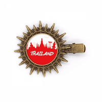 Red Outline Landmark Tajland za šešir za šešir za kosu za sunčanje Retro metalni kopči PIN