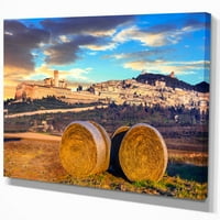 Art DesimanArt italijanske seoske turističke pejzaže fotografije na omotane platno - smeđe u. Široko