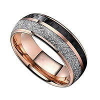 Muški prsten od nehrđajućeg čelika od nehrđajućeg čelika Strelice ljubičaste prsten Titanijum čelični
