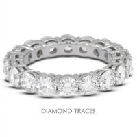 Dijamantni tragovi 18k bijelo zlato 4-prong-cjenovo postavke 2. Carat Ukupno prirodni dijamanti Košara