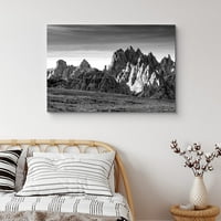 PIXONSIGN CANVAS PRINT Zidne umjetničke tamne planine u blizini polja Pustinja prirode Fotografija Realizam
