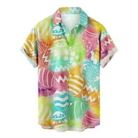 Muškarci Uskršne košulje od jaja LAVEL majice Ležerne prilike kratkih rukava Havajska majica Aloha Majica