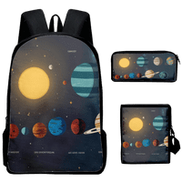 Dječji ruksaci za školsku teen Galaxy print Boys ruksak ramena torba za olovku