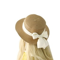 Mioliknya prozračna dječja djevojka Djeca slamna kapa sunčana sunčana pjevačka plaža ljeto opuštena