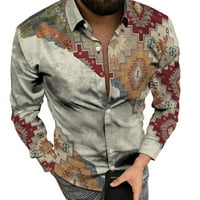 Muški 3D digitalni ispis džep kopča LEPEL majica s dugim rukavima