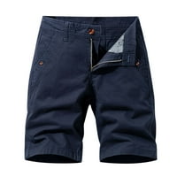 Gahvov teretni pantalone za muškarce Teretne hlače za muškarce Pamuk labavi fit patentni gumb Multi-džepne
