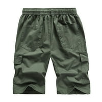 Lilgiuy muške kratke hlače kamuflažne panele Sportske džepove teretna hlače Pamuk obrezane kratke hlače