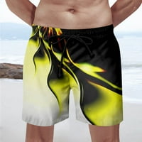 Ljetne muške kratke hlače 3D digitalno slovo ispisane ravne pantalone za noge plaže hlače
