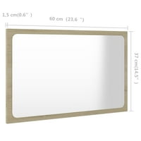 Amonsee ogledalo u kupaonici Sonoma Hrast 23.6 X0.6 X14.6 Dizajnirano drvo