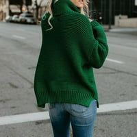 Utoimkio Turtleneck Pulover džemperi za žene čišćenje dugih rukava Ležerne prilike sa labavim pletenim