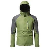 Muška ležerna zadebljana džemper modna jakna za blokiranje boje, vojska zelena, xxl
