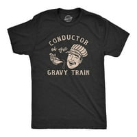 Muški dirigent majica Gravey vlaka Funny Turska večera Dan zahvalnosti Tee za momke - 5xL grafički teže