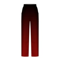 Žene Ležerne prilike labave džep elastične struke stilskih pantalona za ispis