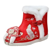 FVWitlyh Gilrs čizme Dječje čizme Toddler Etni stil pamučne čizme za GilRS platnene cipele tople zimske
