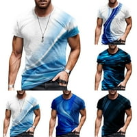 Muški 3D grafički print Majica kratkih rukava Fitness Sports Gym Tee Pulover vrhovi