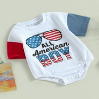 Djevojčica za bebe 4. jula Outfit Newborn Overselizirana SAD Romper Američka zastava One One outfit
