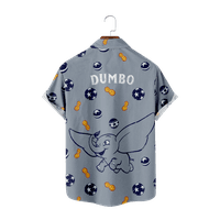 Dumbo Baby Elephant Print Havajske majice za muškarce, dječji dumbo uzorak za odrasle uzorak s kratkim