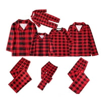 Gwiyeopda Podudaranje porodične pidžame setovi za božićni rukav PLAID PJS KIDS HODYWER DOMAĆE