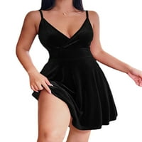 Avamo žene Seksi V izrez Tunika Mini haljina Swing Comfy Cami haljine Letnje letnje zasebne